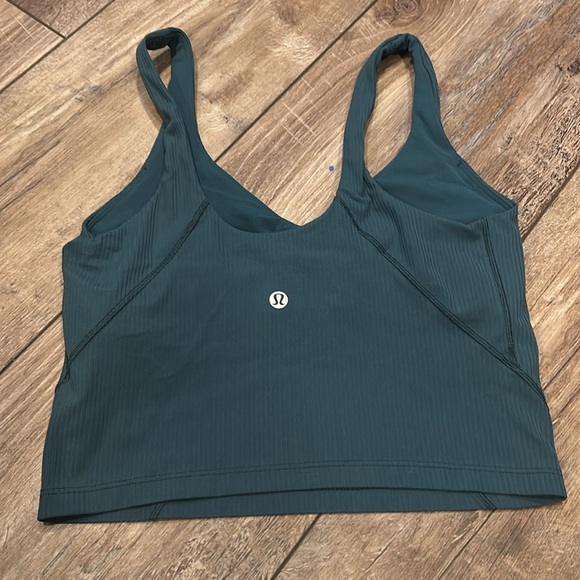 Lululemon Align Ribbed Tank Top in Green Jasper Size 6 - Picture 7 of 9